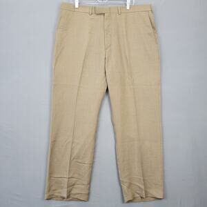 Kenneth Cole Reaction Brown Wool Pants Trousers Straight Leg Men's Size 40 Chino